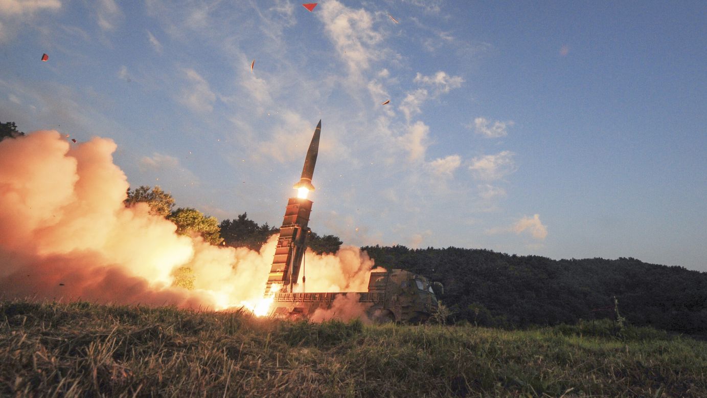 South Korea's military launches a ballistic missile during a live-fire drill on Monday, September 4. <a href="http://www.cnn.com/2017/09/04/asia/north-korea-nuclear-test/index.html" target="_blank">The show of military might</a> came after North Korea's test of what it claimed to be a hydrogen bomb.