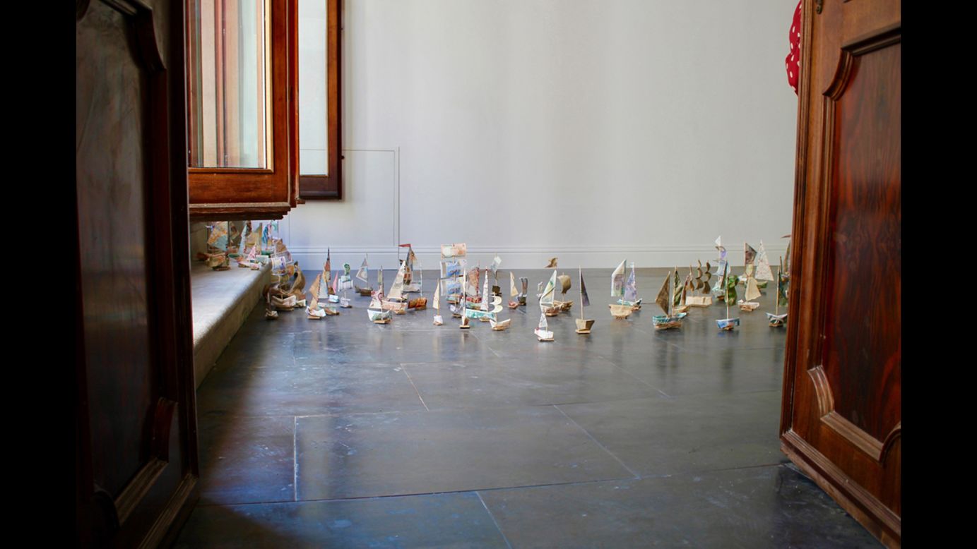 <strong>Migration Museum Project at The Workshop: </strong>Artist Susan Stockwell's work, "Sail Away," is included in the Migration Museum's latest show, "No Turning Back: Seven Migration Moments that Changed Britain." It opens September 20. 