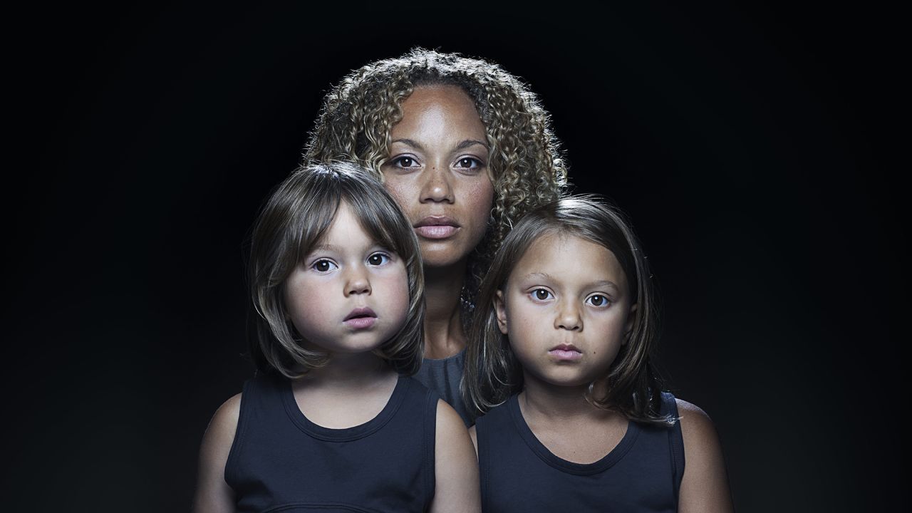 "Angela and Daughters," part of Andy Barter's "Mixed" series, features in the Migration Museum Project's exhibition "No Turning Back."