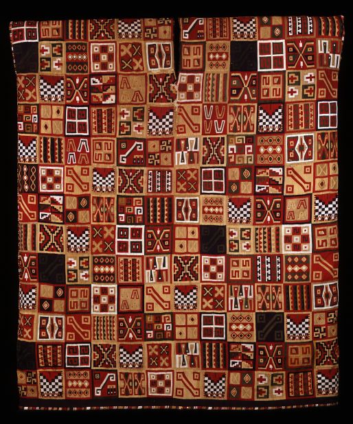 Excavated in the Andes, this 48-square-foot tunic is among the best-preserved examples of Inca textile-making.