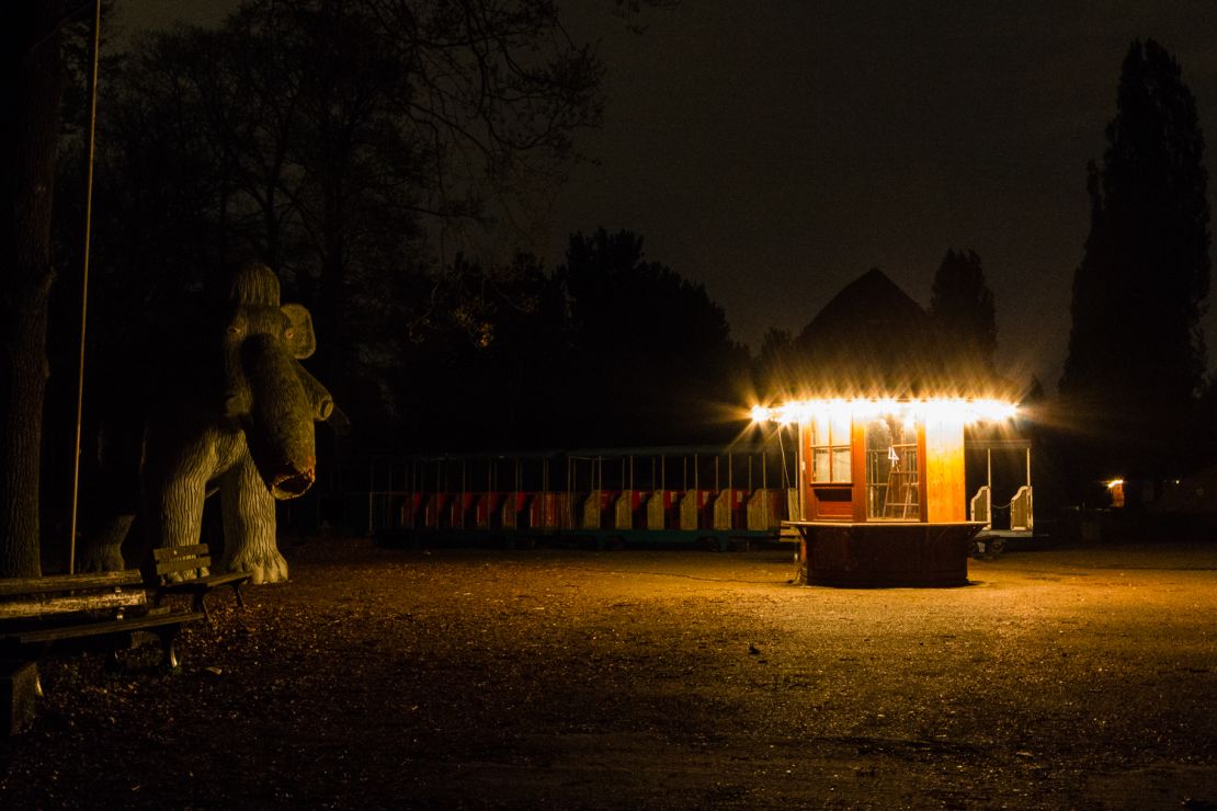 Spreepark is even more unearthly at night.