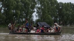 Rohingya Muslim refugees make their way into Bangladesh after crossing the Myanmar Bangladesh border on September 07, 2017 in Whaikhyang Bangladesh. Thousands of Rohingya continue to cross the border after violence erupted in Myanmar's Rakhine state when the country's security forces allegedly launched an operation against the Rohingya Muslim community.  (Photo by Dan Kitwood/Getty Images)