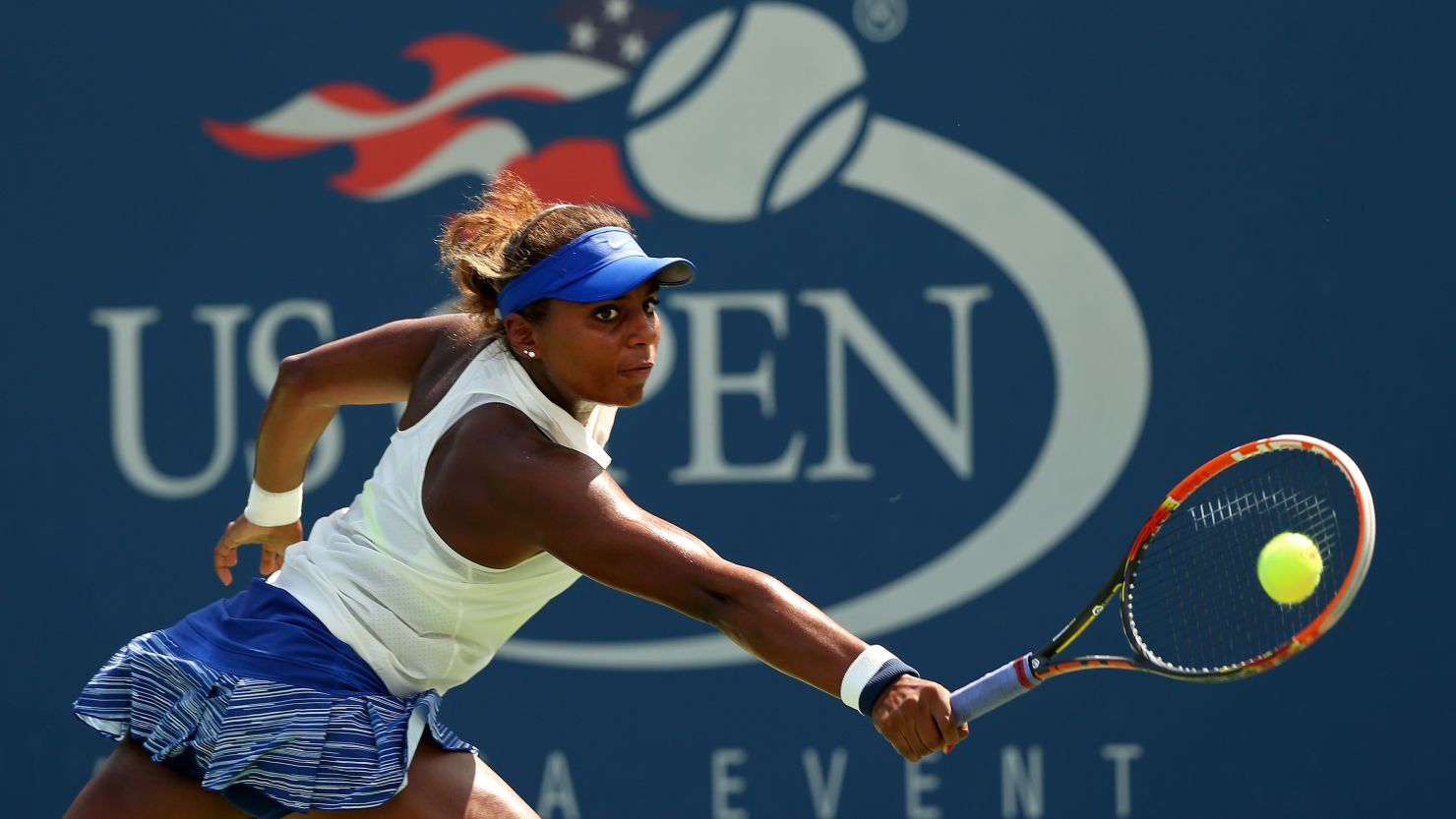 Tornado Alicia Black at the US Open in 2014, when she rose to No. 3 in the world junior rankings. 