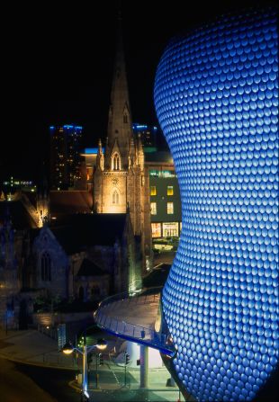 The bulbous facade of this Birmingham building has become one of the city's most memorable sights. 