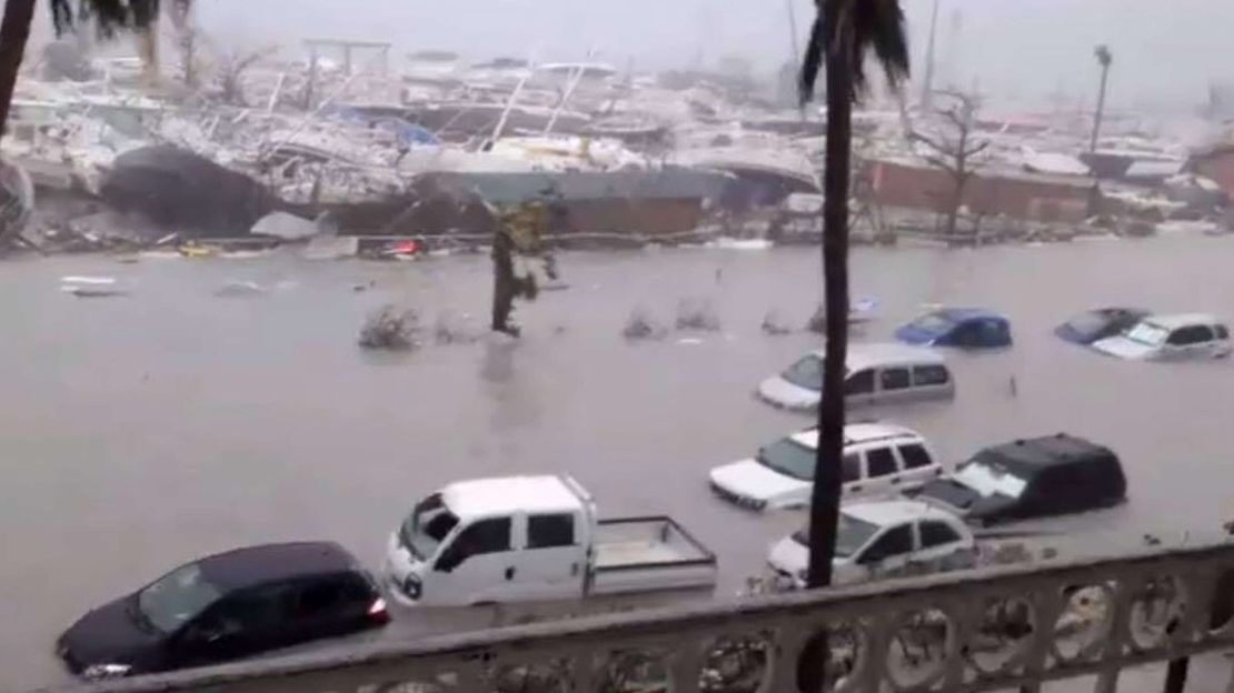 Hurricane Irma passage left damage in St. Martin on September 6.