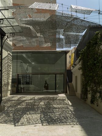 Iglesias created this carbon-fiber pavilion to connect two buildings at the Norman Foster Foundation in Madrid, where she's currently based.