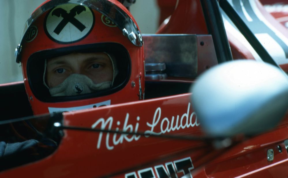 Austrian F1 driver Niki Lauda looks pensive before a race in 1972.