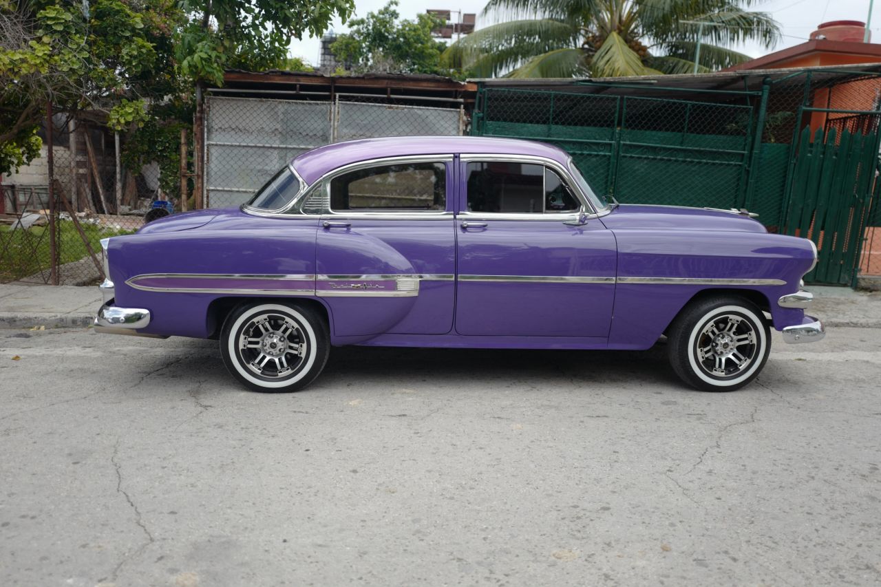 Roberto, a mechanic in Mariano, Havana, is hoping to sell this restored Chevy for $34,000 -- a fortune in Cuba. 