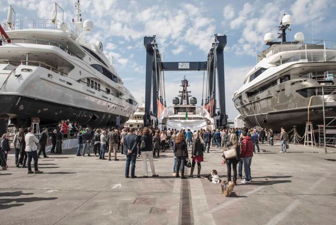 Once the Aurora was placed into the sea, guests were invited to climb on board for a tour.