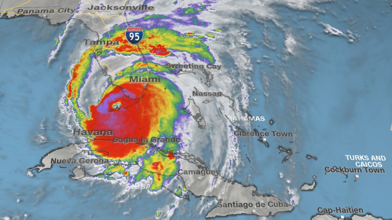 Hurricane Irma, shown by radar at 8:46 a.m. ET Sunday.