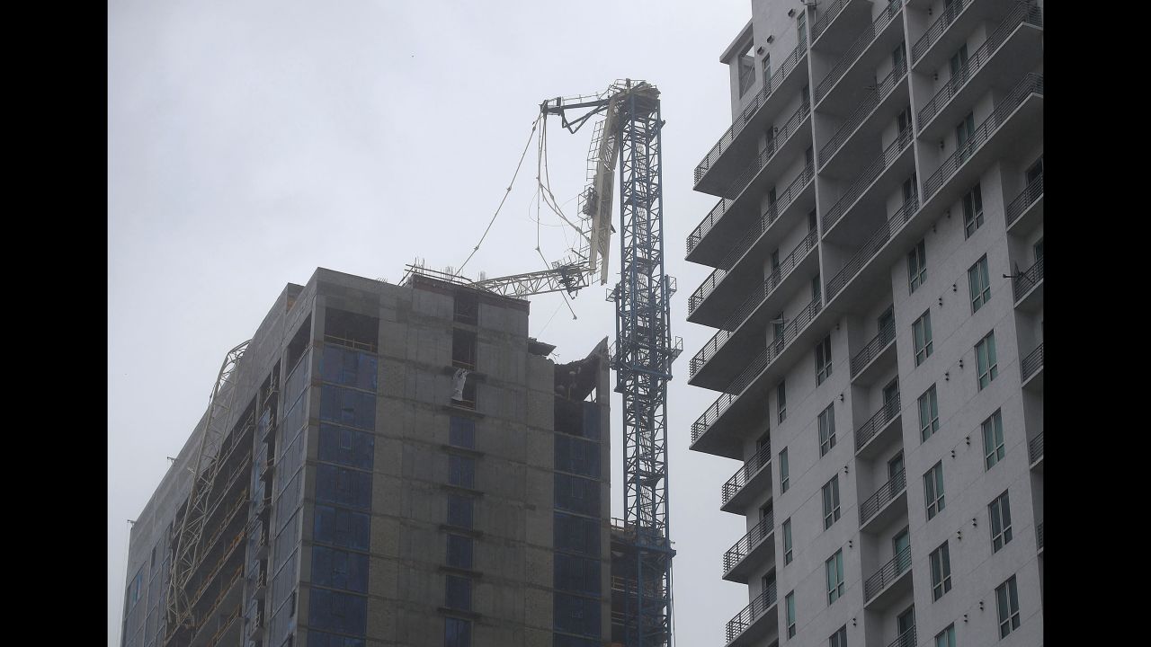 Part of this crane tower collapsed in Miami on September 10.