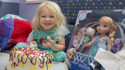 During Hurricane Irma at Johns Hopkins All Children's Hospital, Kelly Boyd, Child Life Department, joined by many nurses helped celebrate Willow's 3rd birthday. Hospital staff made a birthday party for Willow, cake and all.