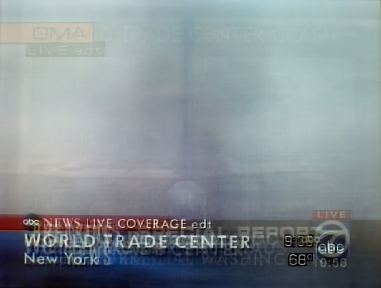 A photograph of coverage of 9/11 on ABC News