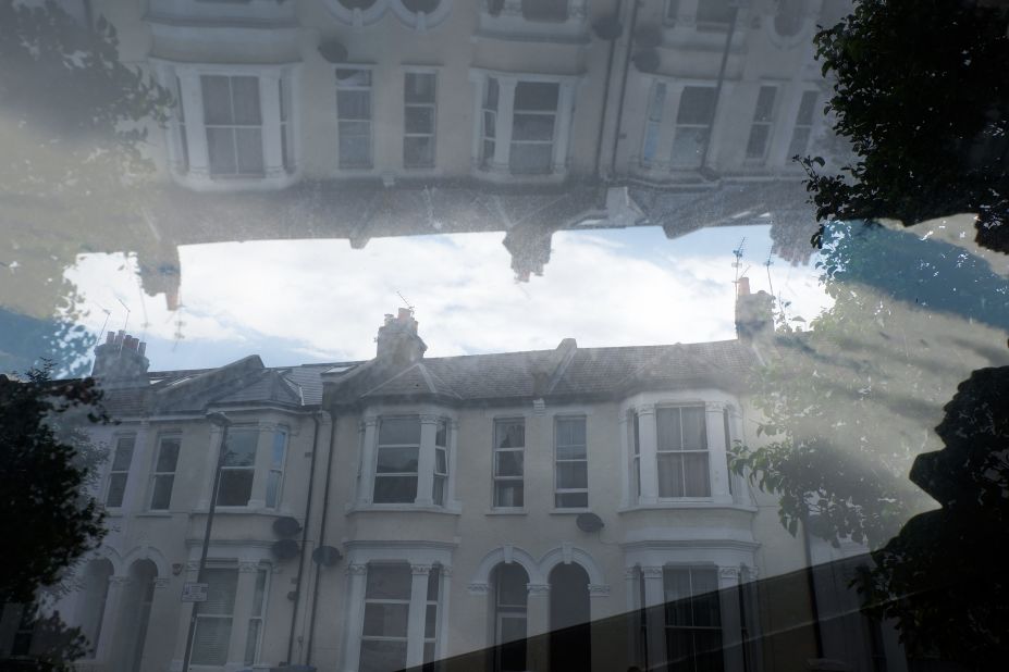 <strong>Unique feature: </strong>In the Advanced mode, this shot was taken using the Multiple Exposure option, creating a mirror image of a row of houses.