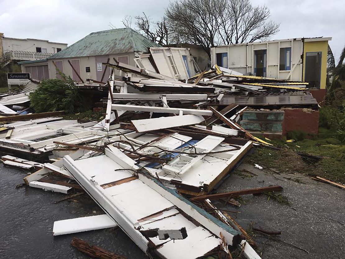 Homes destroyed in Anguilla on September 6, 2017.