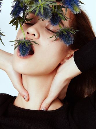 Beijing based photographer Zack Zhang often works with Mizuhara. This floral-inspired photo shoot for EMODA was one of Zhang's favorite shoots. 