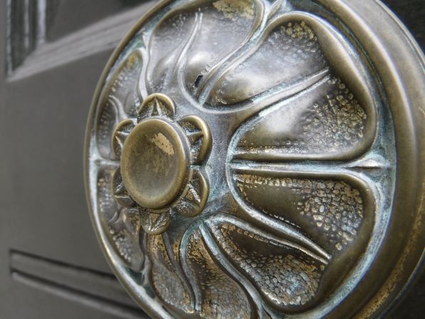<strong>Macro: </strong>In Flower mode, the camera's macro option, the Fuji picked up even the smallest textures of the brass doorknob.