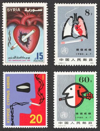 These stamps from around the world spread the anti-smoking message far and wide. 
