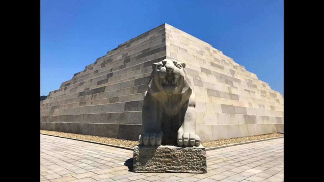 The Mausoleum of Tangun is said to hold the remains of the ancient King Tangun -- widely considered a mythical figure. <br /><br />North Korea built the pyramid in 1994 and has not allowed outside experts to verify the remains inside.