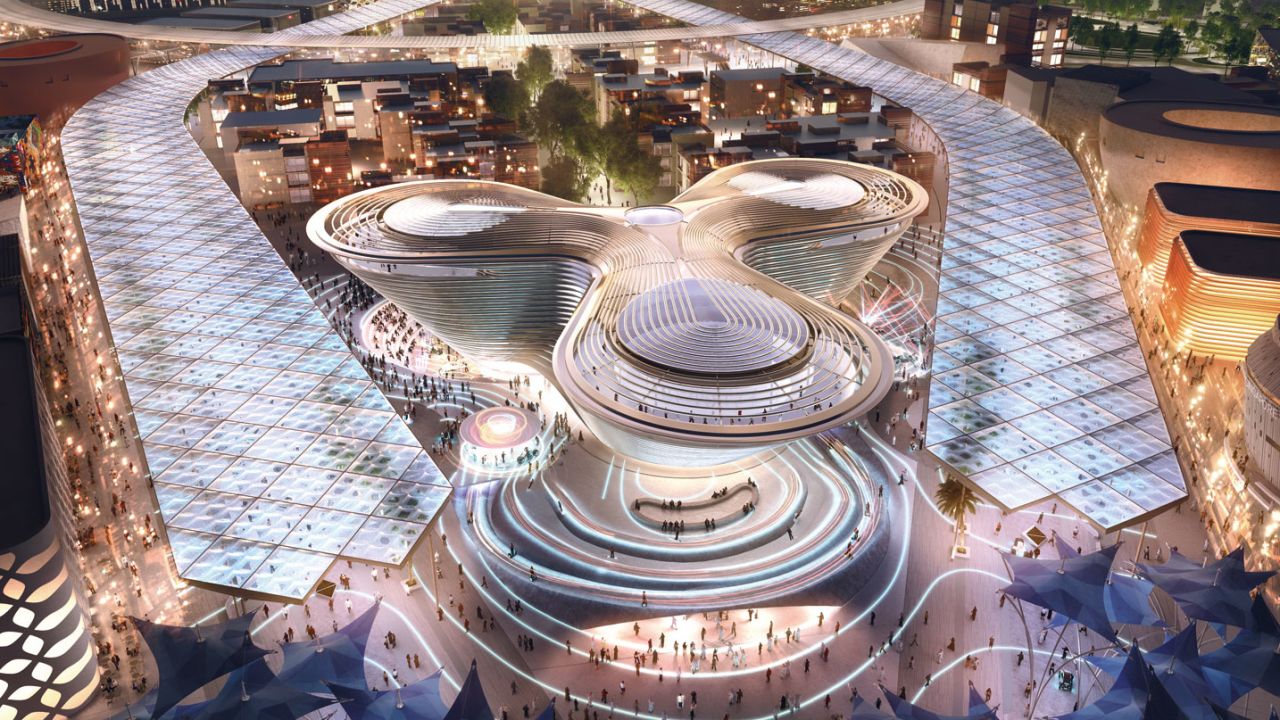 The Foster + Partners designed Mobility Pavilion for Dubai Expo 2020.