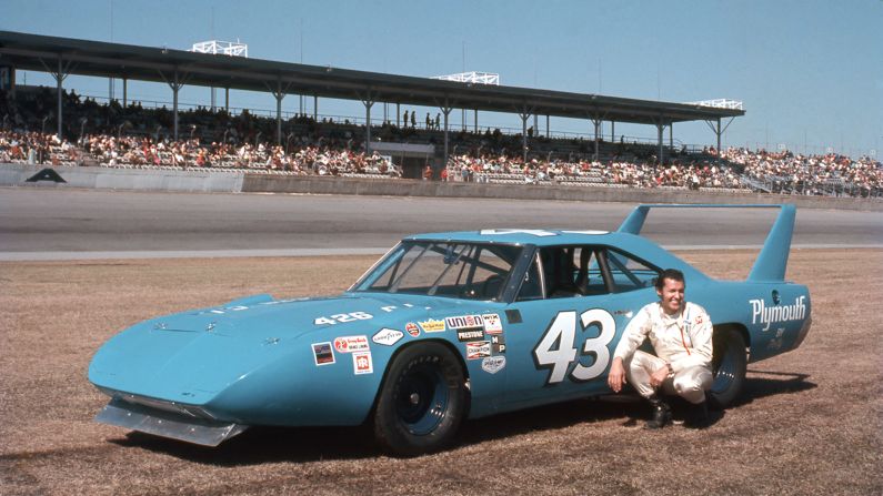 Richard Lee Petty aka The King — pictured here at the Daytona 500 in 1970 — was a US driver who had 200 wins at the NASCAR competitions.