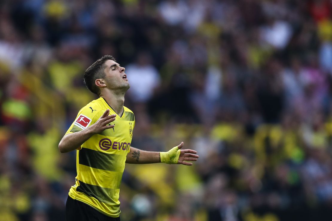 Borussia Dortmund top the Bundesliga table after three games. Pulisic has scored one goal in the league this season.