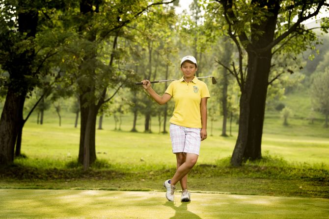 Pratima Sherpa is photographed at the Royal Nepal Golf Club by <a href="http://www.montanostudio.com/" target="_blank" target="_blank">Michael Montano</a>.