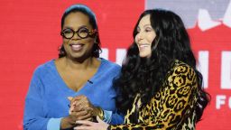  In this handout photo provided by Hand in Hand, Oprah Winfrey and Cher attend Hand in Hand: A Benefit for Hurricane Relief at Universal Studios AMC on September 12, 2017 in Universal City, California.  (Photo by Kevin Mazur/Hand in Hand/Getty Images)