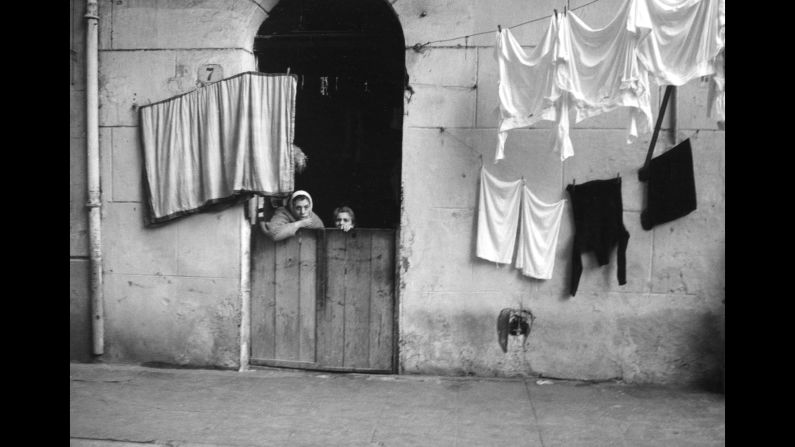 Wurmfeld used a wide lens to capture this scene in a poor section of Palermo, where two women were taking in the street scene -- and perhaps their photographer -- while their household laundry hung to dry. "Women were inside a lot," Wurmfeld says. "They were taking care of children or cleaning." 