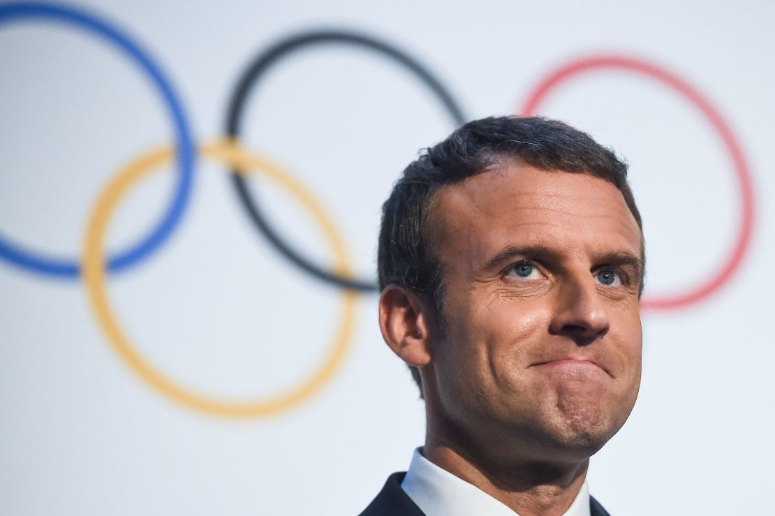 French President Emmanuel Macron has thrown his weight behind Paris' bid for the Olympic Games.