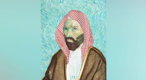 Al Osaimi's is one of the many  young Saudi voices mixing local culture with Western pop icons, such as painter Vincent Van Gogh.