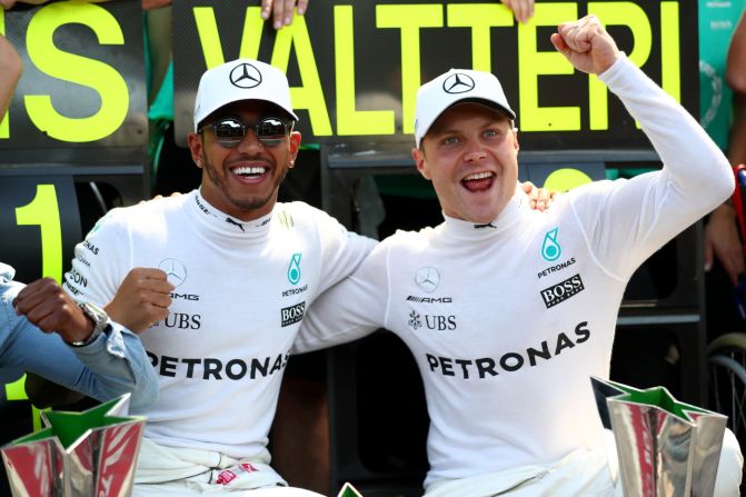 Lewis Hamilton endured a tense relationship with former Mercedes teammate Nico Rosberg, but both Bottas and executive director Toto Wolff have praised the new pair's successful partnership.