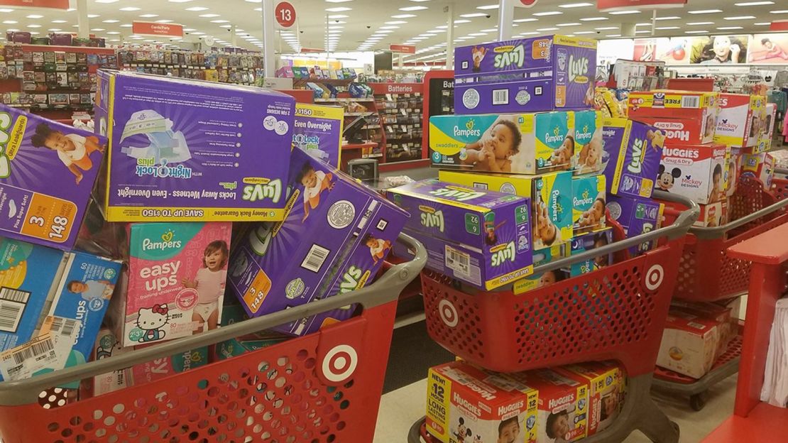 Kimberly Gager has been using her coupons to gather supplies for Hurricane Harvey evacuees.