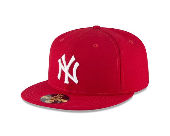 The baseball cap is represented by two examples from New Era, from 1950 and 1996.