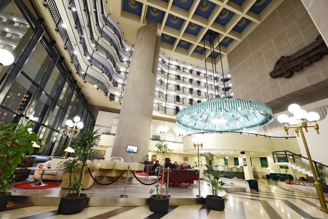 <strong>Iconic building:</strong> Designed by Bosnian architectIvan Štraus for the 1984 Sarajevo Winter Olympics, the hotel was originally created to be an "indoor city" for its guests.