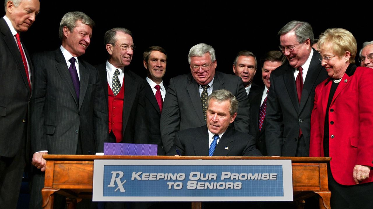 George W Bush Medicare D signing