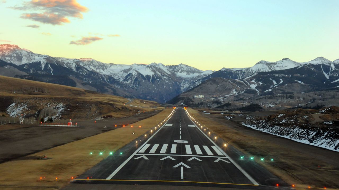 Telluride airport is just six miles outside town.