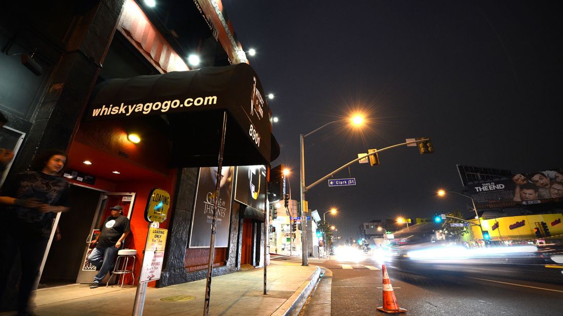 <strong>The Sunset Strip:</strong> This stretch of Sunset is known for rock clubs and music venues like The Whisky A Go Go (pictured) and The Viper Room.