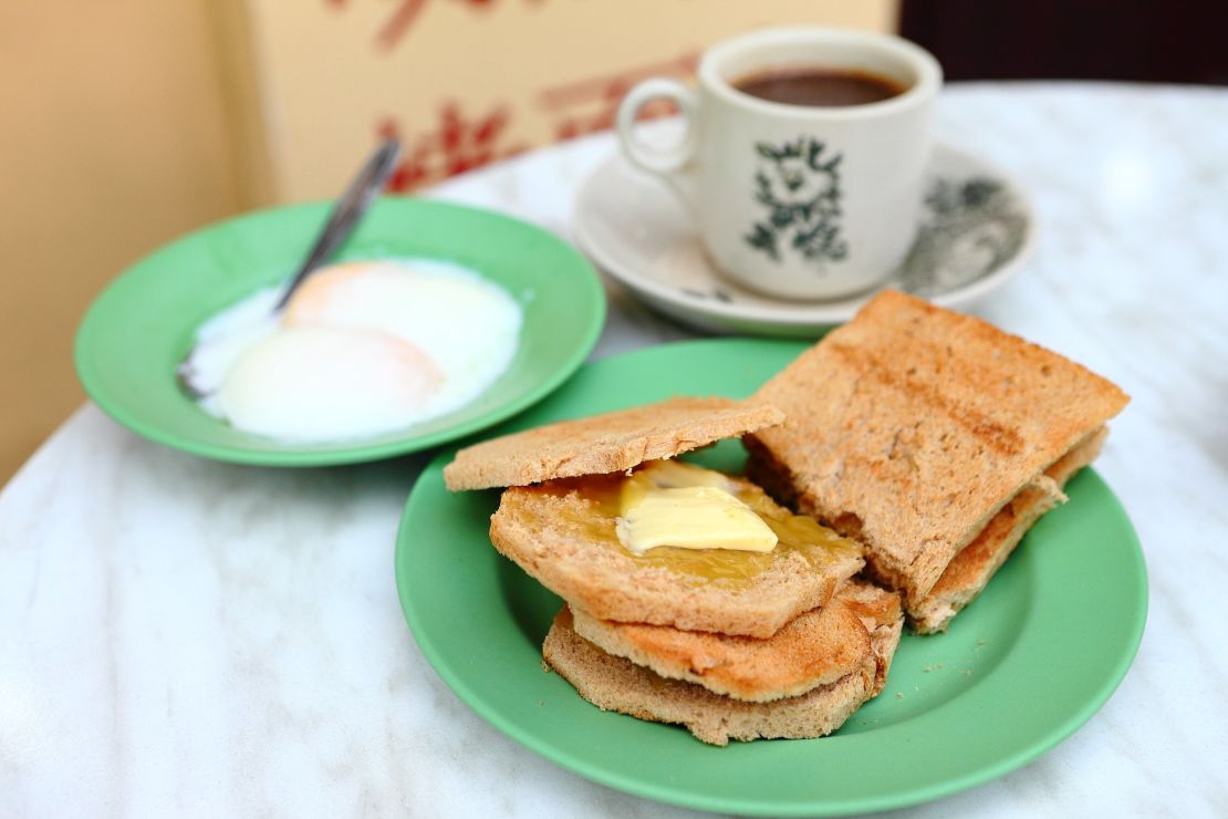 Kaya toast: A breakfast sandwich with aromatic jam.