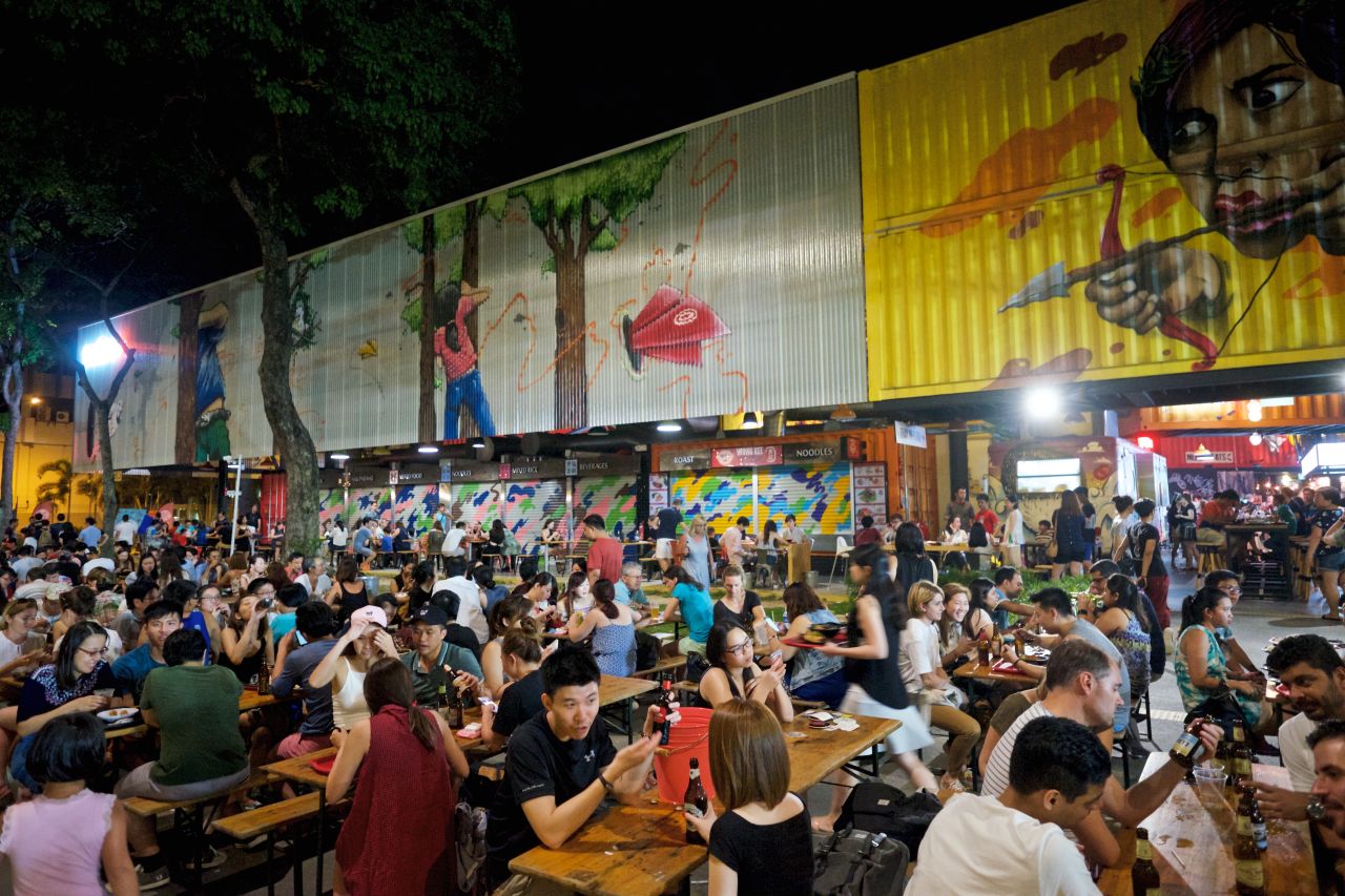 <strong>Hawker 2.0:</strong> For a contemporary take on the traditional hawker center, Timbre+ is an artsy outdoor gastropark with more than 30 food stalls, food trucks, craft beer vendors and live music nearly every night of the week.
