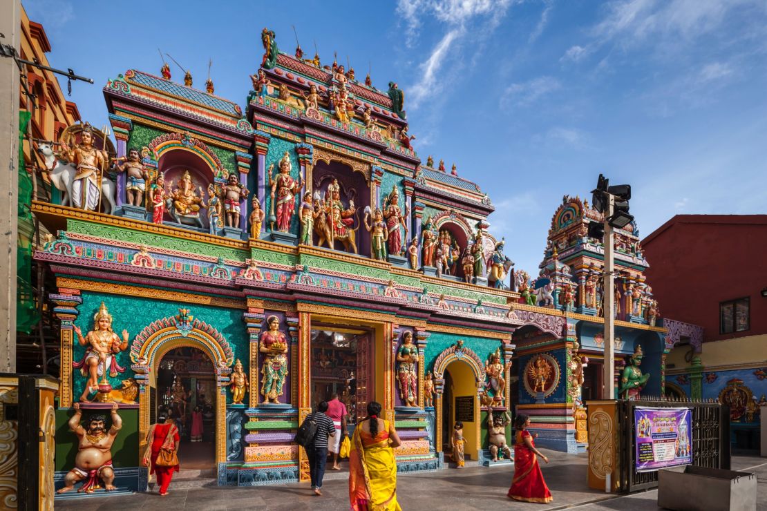 A hindu temple in Sinagpore.