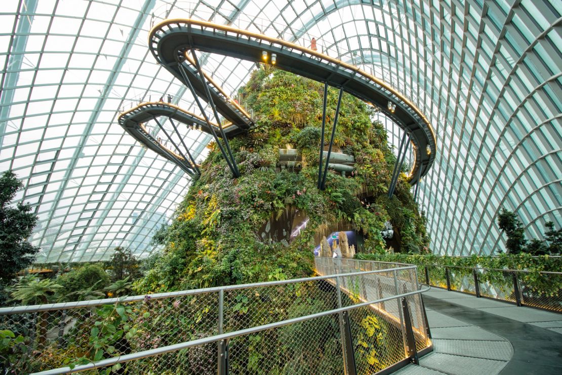 The Cloud Forest at Gardens by the Bay. 