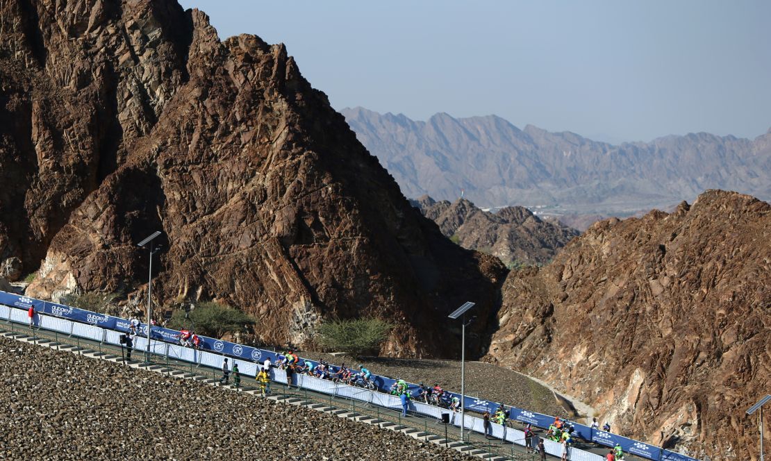 The rugged landscape of Hatta, seen in 2015 during the cycling Dubai Tour.