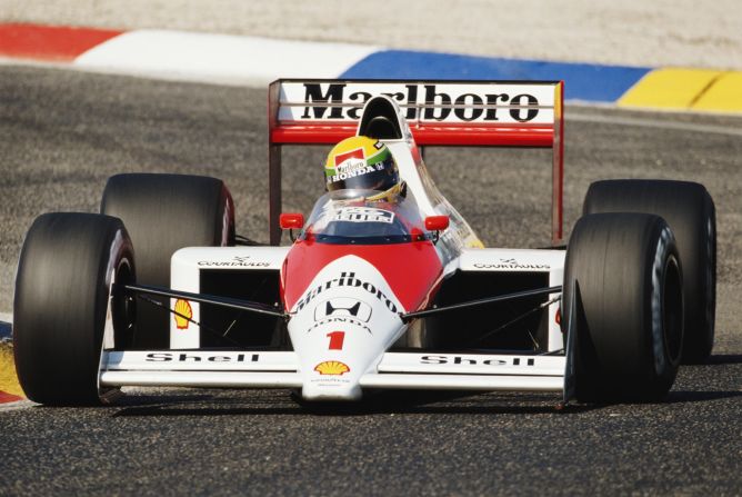 Prost partnered Ayrton Senna (pictured) for two of those championship-winning years.  