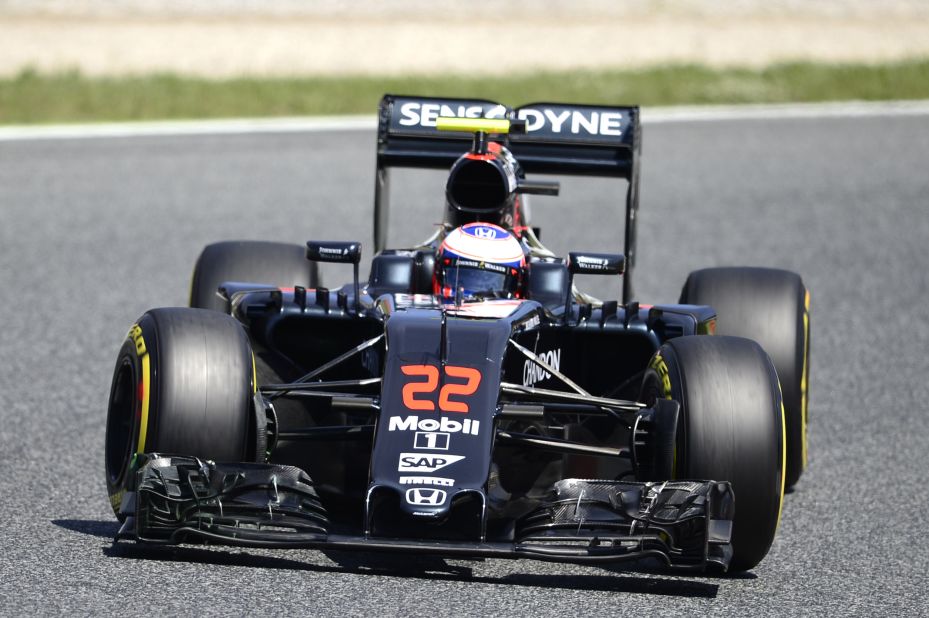 McLaren renewed its partnership with Honda at the start of the 2015, but the Japanese manufacturer's hybrid engine proved unreliable from the off. Drivers Jenson Button (pictured) and Fernando Alonso suffered  a combined total of 13 retirements during that season when they finished second to last in the F1 constructors' title. 