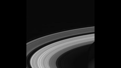 Cassini took this final image of Saturn's rings on September 13, 2017 while the spacecraft was 684,000 miles (1.1 million kilometers) away from the planet.