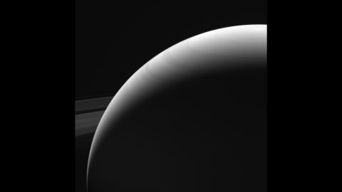 Cassini captured this image of Saturn's northern hemisphere on September 13, 2017. It is among the last images Cassini sent back to Earth.