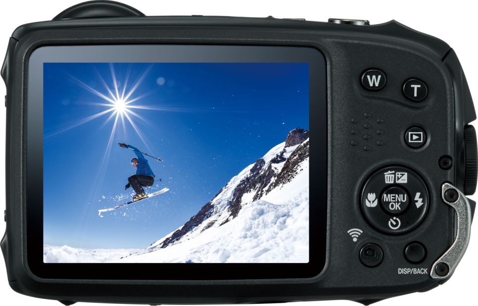 <strong>Fujifilm FinePix XP120: </strong>The camera is designed to be rugged, waterproof to 20 meters, and shockproof when dropped up to 1.75 meters.