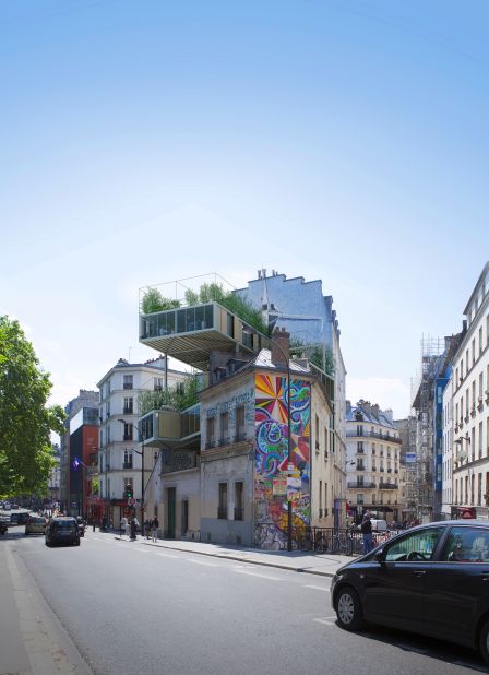 These glass, steel and wooden structures are designed to fill spaces between buildings in prime areas of Paris.