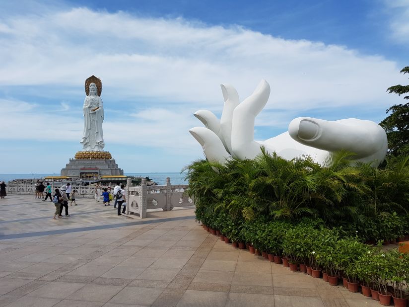 <strong>Guanyin of the Southern Seas: </strong>This 108-meter statue of Boddhisatva Guanyin stands just off the coast of southern Hainan Island.  